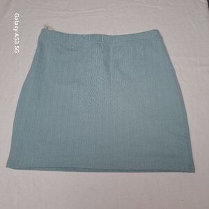 Fashion Nova Light Blue A-Line Skirt